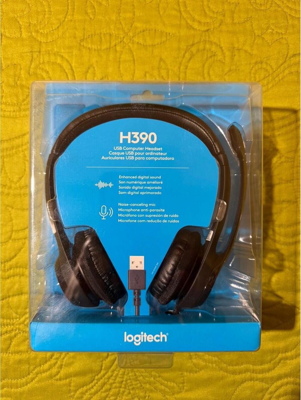 Logitech Logi H390 Comfort USB Headset with Noise-Canceling Microphone New